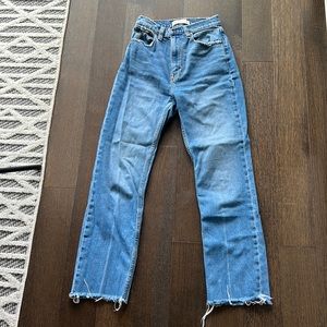 Abercrombie Ultra High Rise Straight Ankle Jean